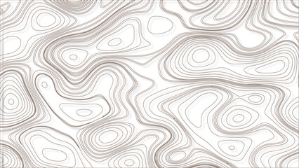 Topographic map seamless pattern isolated on white background. Vector illustration.