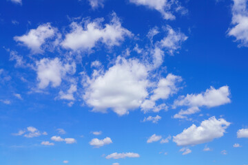 Sunny weather blue sky white cloud background