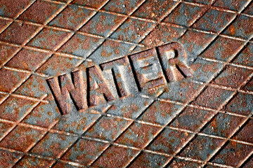 Iron Water Cover Man Hole Rusty Corroded and Old