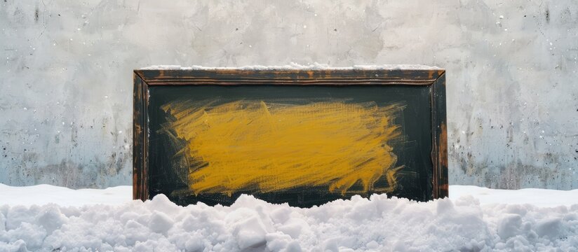 A symbolic representation of adaptability in the workplace shown on a striking yellow blackboard set against a snowy white backdrop conveying the business concept with copy space image