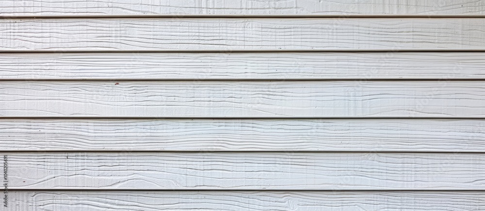 Aufkleber white vinyl siding with a wood grain texture in focus offering a backdrop with patterns and a frame 
