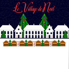 Obraz premium Village de Noël