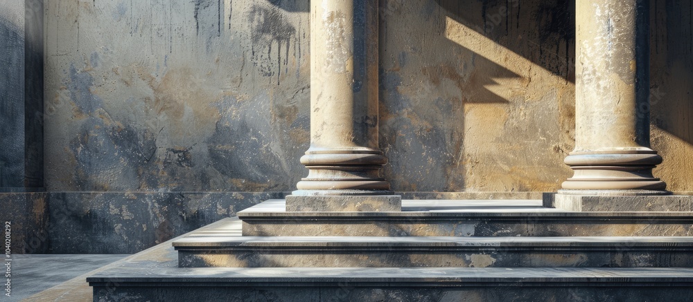 Aufkleber the house foundation features multiple cast pillars providing support with a copy space image availa