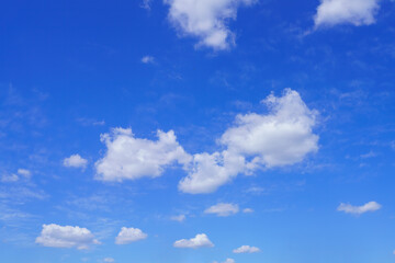 Sunny weather blue sky white cloud background