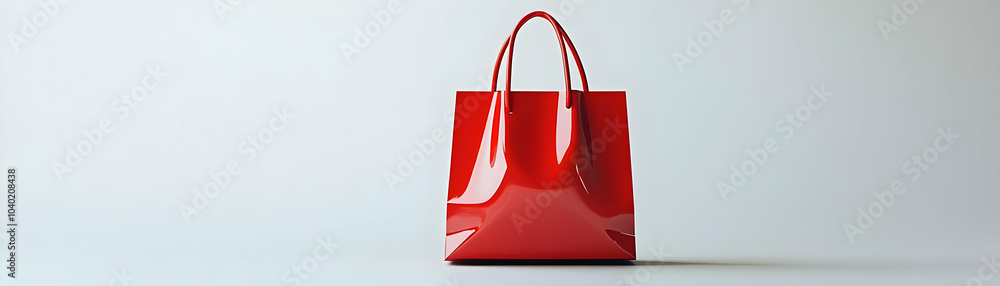 Poster glossy shopping bag with copy space for product promotions | high-quality stock photo | visual marke