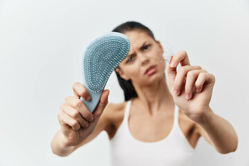 Hair loss, hair care, frustration, grooming, beauty, hairbrush, personal care, self image, health...