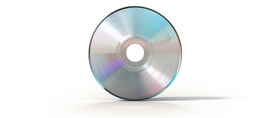 Isolated on white a blank CD cover offers a perfect copy space image