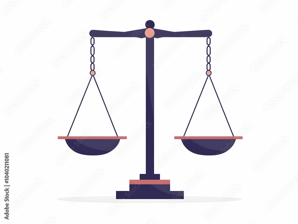 Poster flat plain scale balancing equal weights copy space glossy white background business negotiations co