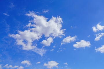 Sunny weather blue sky white cloud background