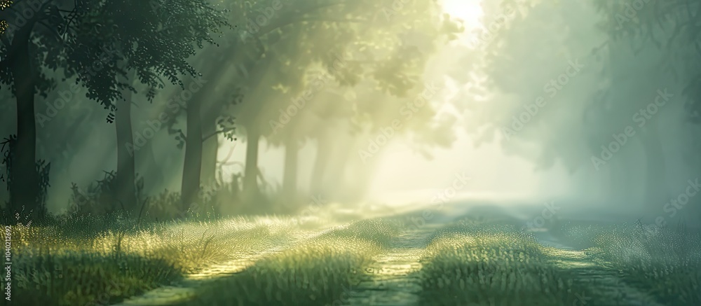 Poster blurry background image of tranquil nature with shadow conveying a serene and quiet ambiance ideal f