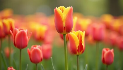 Fototapeta premium Blooming beauty in a field of joy