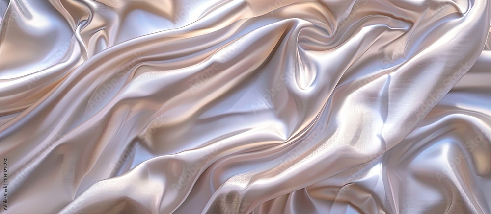 Poster high quality photo of a silk texture with a soft and shiny textile background copy space image