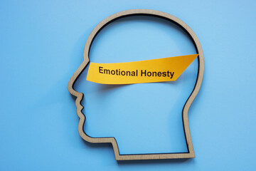 A piece of paper with the words emotional honesty.