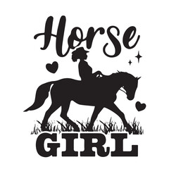 horse girl logo inspirational positive quotes, motivational, typography, lettering design	