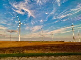 wind turbine in the field