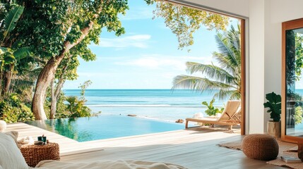 Obraz premium Beachside Luxury Home with Stunning Ocean View