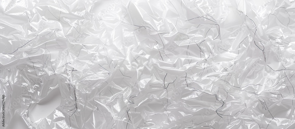 Poster bubble wrap containing used fragile packaging material on a white background with copy space image