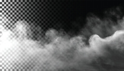 PSD Fog or smoke isolated transparent background. White cloudiness, mist, smog, dust, vapor PNG 39