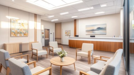 Calm Waiting Room at Mental Health Clinic
