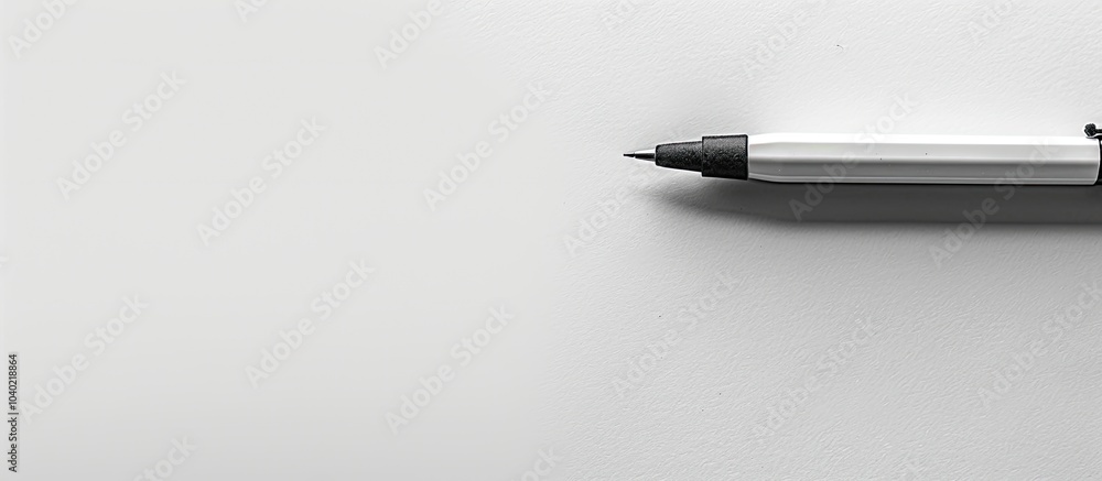 Poster a compelling copy space image demonstrating the elegance of using a ballpoint pen on a white page