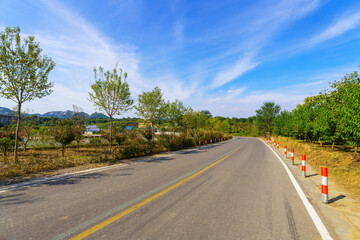 A rural road extending to the distance