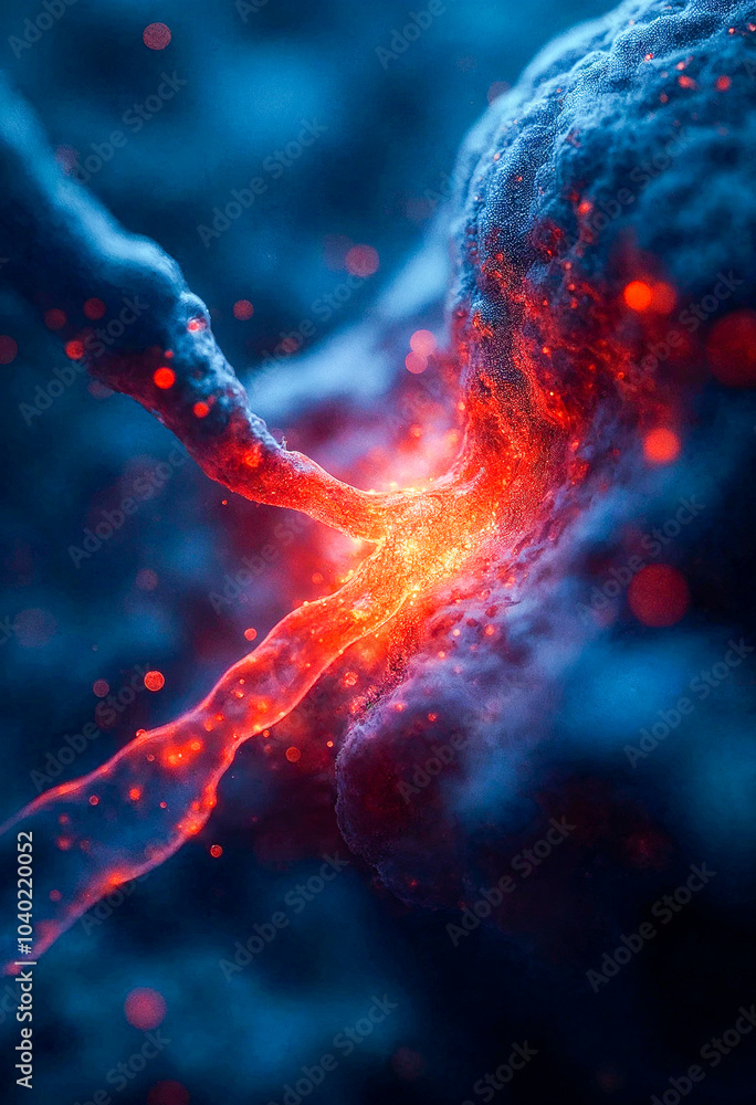 Poster a high-resolution visualization of neural connections and electric brain activity