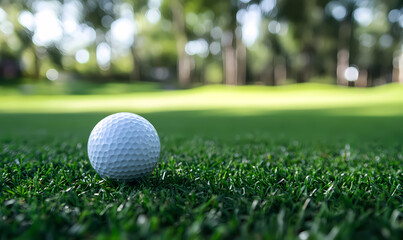Obraz premium golf ball on green grass