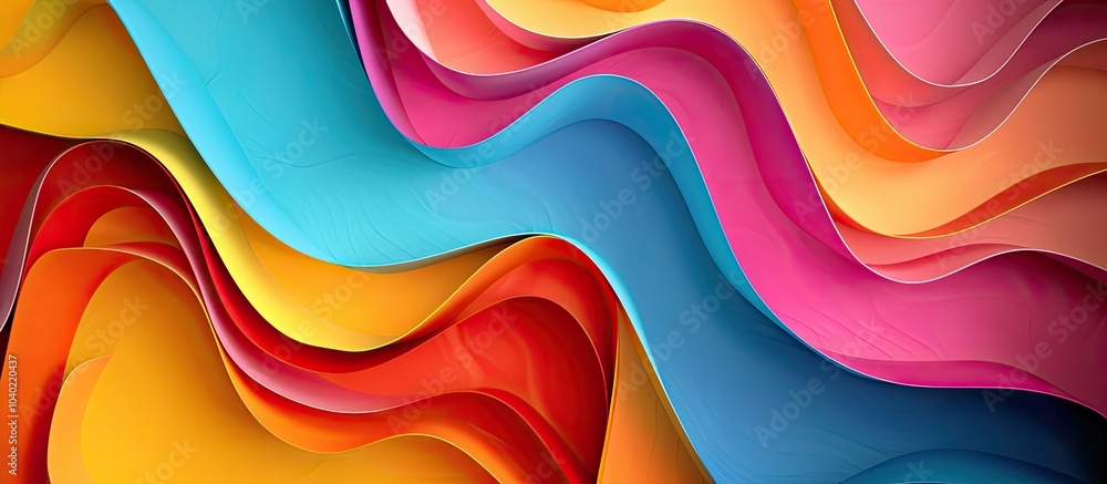 Poster top view of colorful paper abstract mockup with copy space image