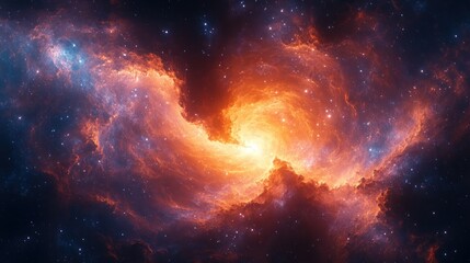 Dynamic cosmic vortex glowing in the universe