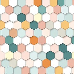 Fototapeta premium Colorful Minimalist Hexagon Pattern Design