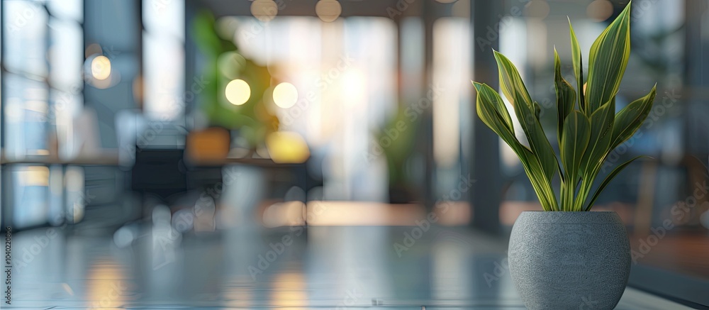Poster blurred office backdrop with a contemporary feel and empty copy space image