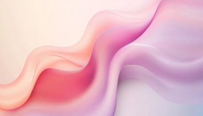 Obraz premium An Abstract Vector Design Featuring Soft Pink Waves on White Background