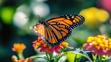 Fototapeta premium Monarch Butterfly on Flower