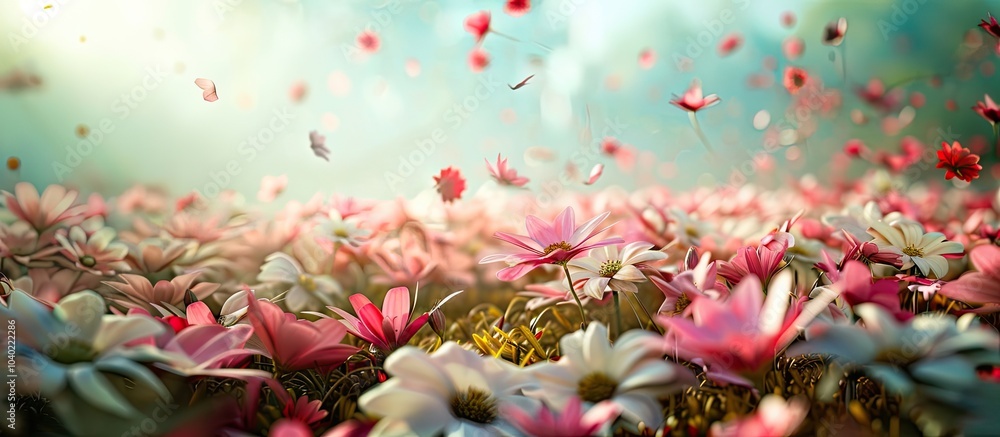 Poster during the dry season petals drop to the ground creating a scenic view with a vast copy space image