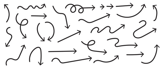Hand drawn arrow set