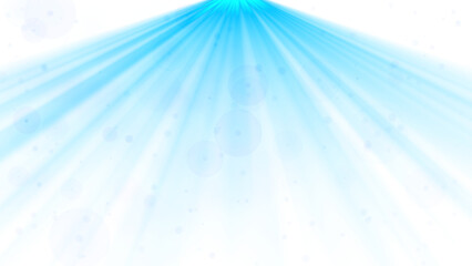 Strong light shining from above, light effect
