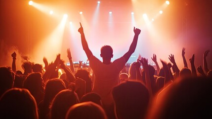 DJ Spinning Records at Packed Nightclub Event