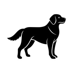 Golden Retriever dog Silhouette vector art image