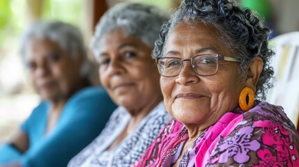 Obraz premium African and Latin American initiatives supporting aging populations in rural areas through health services and social inclusion