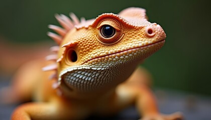 Obraz premium Ambereyed lizard a portrait of natures artistry