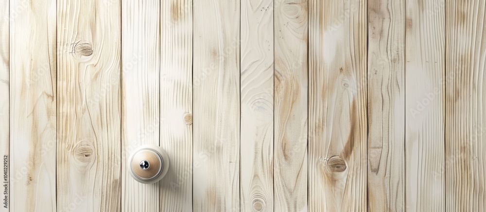 Poster white wooden table with a pepper shaker on top seen from above offering a clear area for adding text