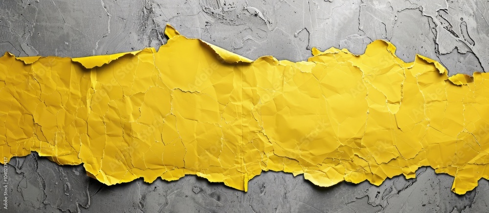 Poster yellow torn paper with team building message on gray backdrop serving as a symbolic team building co