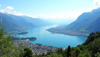  Enchanting lakeside village nestled in the mountains