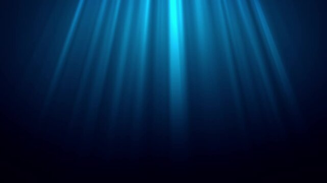 Moving Blue Light Rays, Optical Lens Flare Effect, Glowing Light Leak