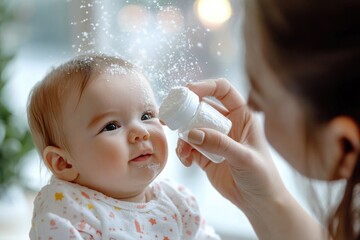 A mother feeds her baby with a bottle of milk, a tender and intimate moment - Powered by Adobe