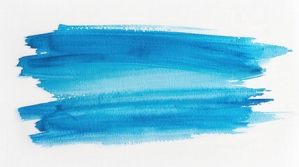 Sky Blue Serenity, a gentle watercolor stroke in light sky blue, features smooth transitions on a pristine white background, evoking a sense of calm and tranquility.