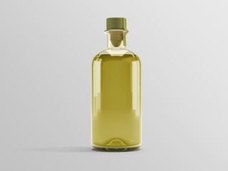 glass bottle of oil