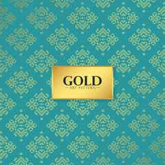 Luxury gold art line pattern design