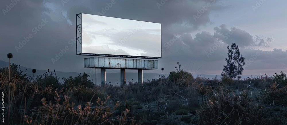 Poster empty billboard for displaying outdoor advertisements with copy space image