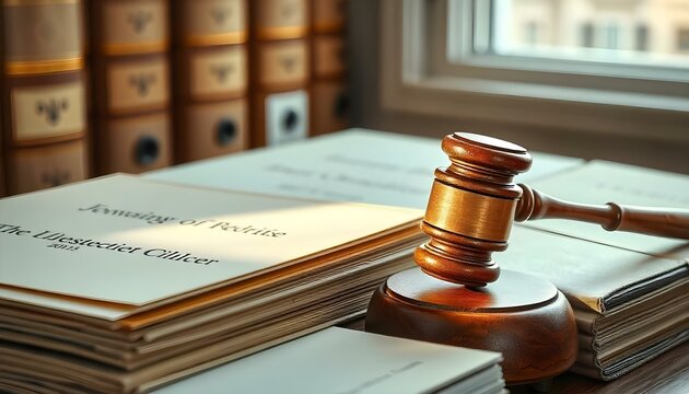 Judge Gavel and Judicial Court Files